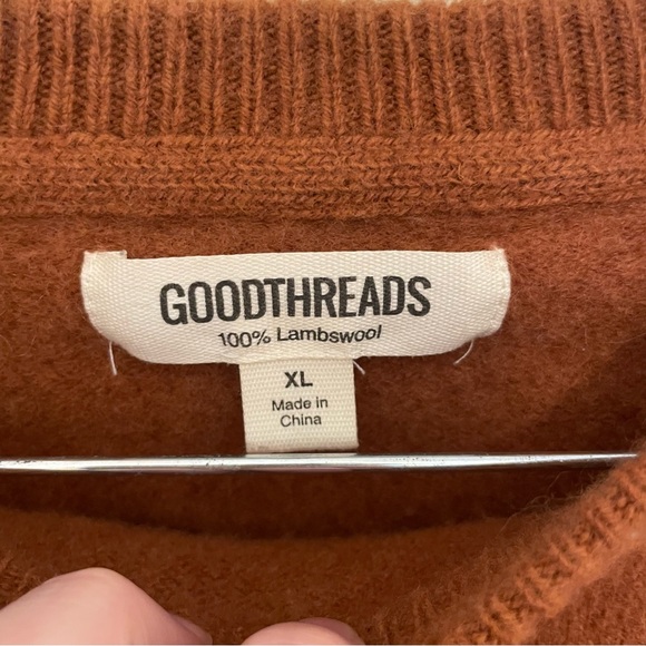 Goodthreads Lambs Wool Kids Sweater Size XL Orange Unisex Fall - Picture 4 of 6